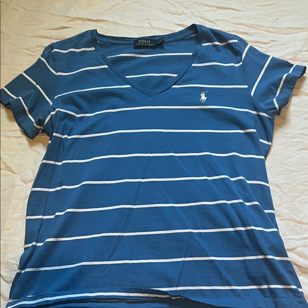 Ralph Lauren Blue Polo with White Accent